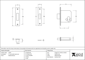 From The Anvil Polished Bronze 3" Euro Profile Dead Lock