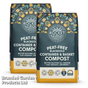 RocketGro Peat-Free BlackGold Container & Basket Compost 40 Litre x 2 Units