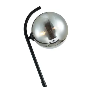 Luminosa Contemporary Globe Table Lamp Black, Glass