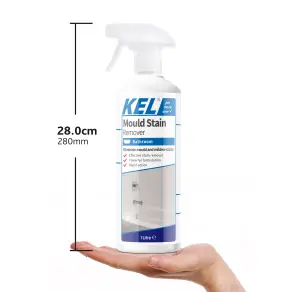 KEL - Mould Stain Remover Spray, Removes Mouldy Stains From Walls, Tiles, Silicone Seals & More - 1 Litre