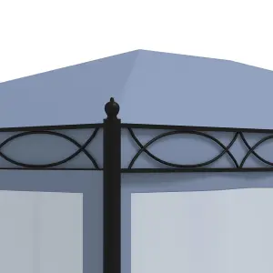 Berkfield Gazebo with Mesh Screens 3x4 m Anthracite Steel