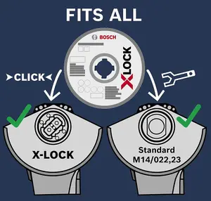 Bosch Professional X-LOCK Standard Inox Straight Cutting Disc, 115x1x22.23mm