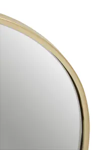 Interiors by Premier Trento Gold Finish Metal Wall Mirror