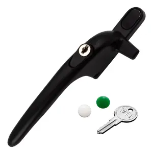 Yale Virage Cockspur Window Handle - Black, Left, 9mm