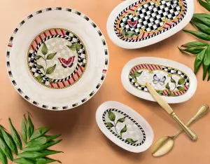 Rozi Jardin Collection Oval Platters (Set of 2)