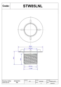 McAlpine STW85LNL 1" Long Locking Nut for STW 1" Shower Traps