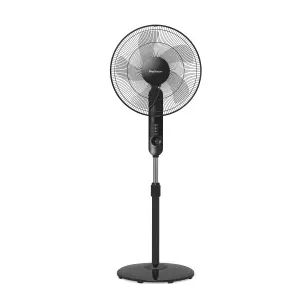 Pro Breeze 16" Pedestal Fan with 4 Fan Modes and Remote Control - Black