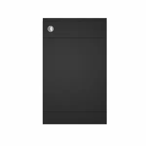 SunDaze Matt Black 500mm Bathroom Freestanding WC Toilet Cabinet Back To Wall Unit