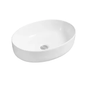 7853 Ceramic 50cm x 38cm Vert Oval Countertop Basin