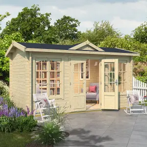 Lasita Muskham 1 Clockhouse Log Cabin - 4m x 2.46m - Double Glazed Summer House