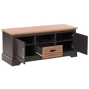 Beliani Retro TV Stand Dark Grey GARET