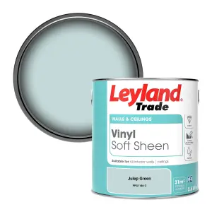 Leyland Trade Vinyl Soft Sheen Walls & Ceilings Emulsion Paint Julep Green (PPG1146-3) - 2.5L