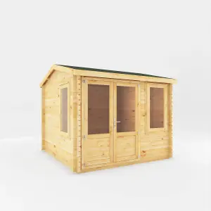 Waltons 3m x 3m Wooden 28mm Home Office Log Cabin Garden Room