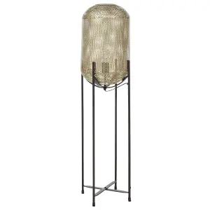 Metal Floor Lamp Brass and Black KAMINI