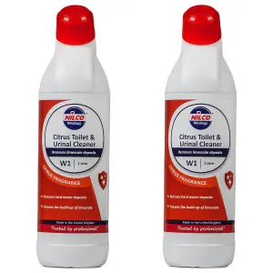 Nilco SVTN1NRTCSR 1L W1 Toilet & Urinal Cleaner Citrus Fragrance Scent 1L x2