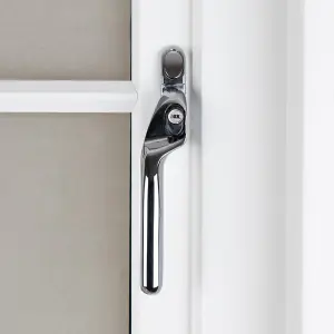 Timber Series Connoisseur MK2 Offset Locking Espag Window Handle - Polished Chrome (Left Hand)