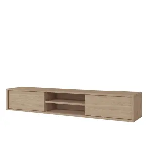 Minimalist Frida 40 Floating TV Cabinet 1800mm in Light Oak - Sleek Entertainment Centre H320mm D360mm