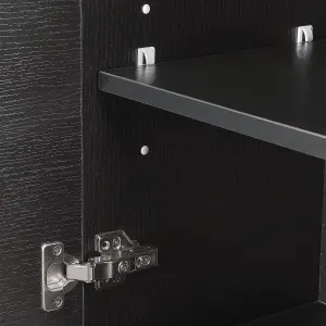 3- Shelf Wall Mounted Bathroom Cabinet Black BILBAO