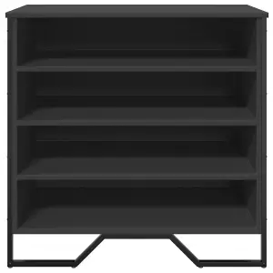 Berkfield Shoe Cabinet Black 80x38x78 cm Engineered Wood