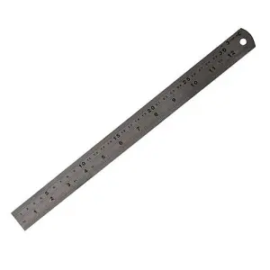 300mm Precision Stainless Steel Rule Metric Imperial 0.5mm & 1/64 Inch Gradua