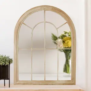 Vintage Decorative Arch Mirror Indoor Bathroom Mirror Wall Mirror Framed Window Mirror H88cm x W69cm