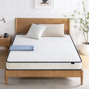 spring mattress - Tight top medium firmness mattress - Euro top design mattress with multiple layers Double (4'6)