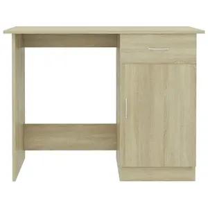 Berkfield Desk Sonoma Oak 100x50x76 cm Engineered Wood