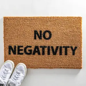 No Negativity Doormat - Regular 60x40cm