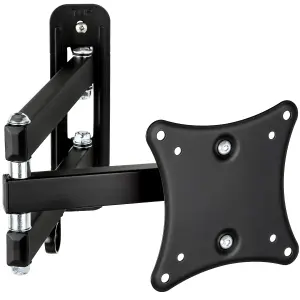 TV Bracket - for 10 - 24 inch screens, extendable, tilt, swivel TV wall mount - black