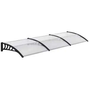 Outsunny Door Canopy Outdoor Awning Rain Shelter for Window Porch 303x96 Clear