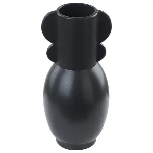 Flower Vase MYTILENE Ceramic Black