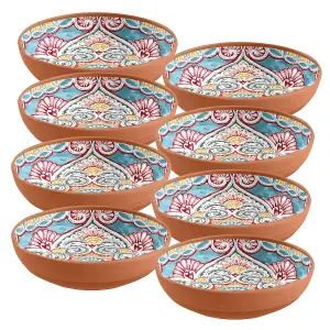 Purely Home Rio Corte Melamine Low Bowls - Set of 8