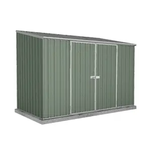 Absco 3m x 1.52m Space Saver Metal Shed Green / No