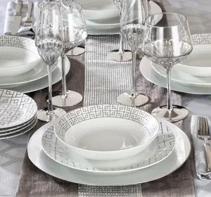 16 Piece platinum Glitz Dinner Set