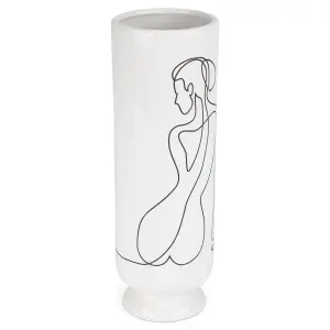 Ceramic Female Silhouette Vase - 30cm