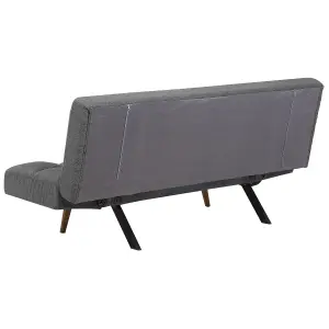 Beliani Retro Sofa Bed INGARO Dark Grey