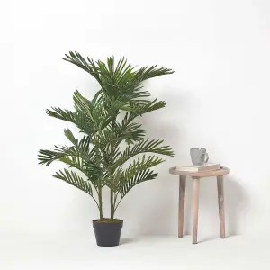 Homescapes Multi Stem Green Palm Tree in Pot, 120 cm