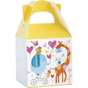 Unique Party Zoo Baby Shower Treat Box (Pack of 8) Multicoloured (One Size)