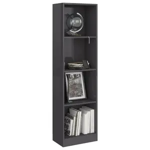 Attwood Bookcase White/Sonoma Oak / 142cm H x 40cm W x 24cm D