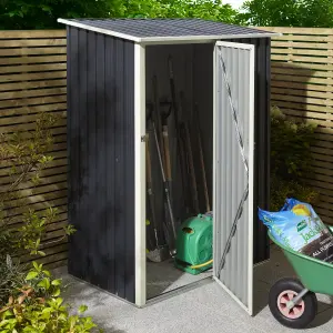 Rowlinson Trentvale 5x3 ft Pent Dark grey Metal Shed