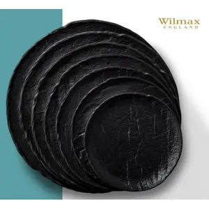 Wilmax Slatestone 23cm Round 23cm Plate (Set of 6)