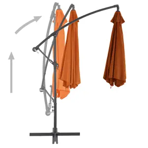 Berkfield Cantilever Umbrella with Aluminium Pole Terracotta 300 cm