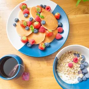 Dipped Stoneware Cereal Bowls - 16.5cm - Navy - Pack of 4