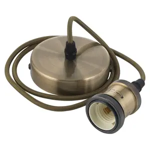 Snowden 1 - Light Bulb Pendant Antique Brass