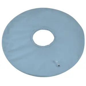 Inflatable Pressure Relief Ring Cushion - Blue Soft Fitted Cover - 400mm Dia