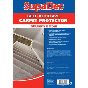 SupaDec Carpet Protector Film Clear (25m x 500mm)