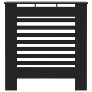 Berkfield MDF Radiator Cover Black 78 cm