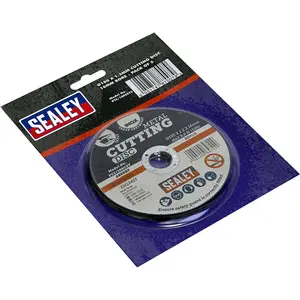 Set of 5 Heavy Duty 100mm Flat Metal Cutting Discs for Angle Grinders with 16mm Bore