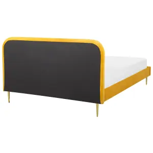 Velvet EU Super King Size Bed Yellow FLAYAT