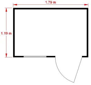 Shire Caldey 6x4 ft Pent Wooden Shed with floor & 1 window - Assembly service included